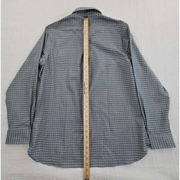 NEW Polo Ralph Lauren Classic Twill Shirt 17 1/2 36/37 Green Plaid Flesh Pony - Picture 16 of 16